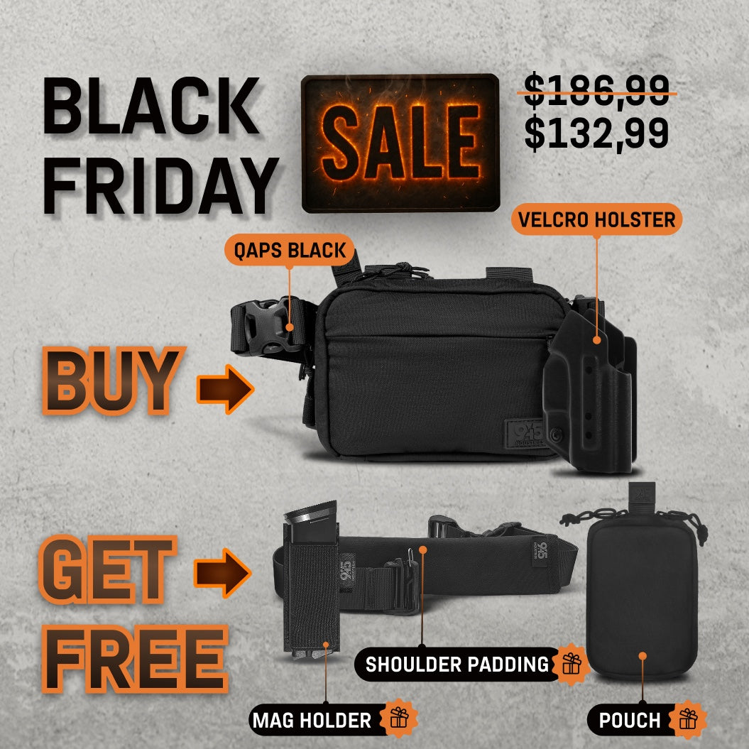 حقيبة إخفاء QAPS CORDURA® (صغيرة) سوداء