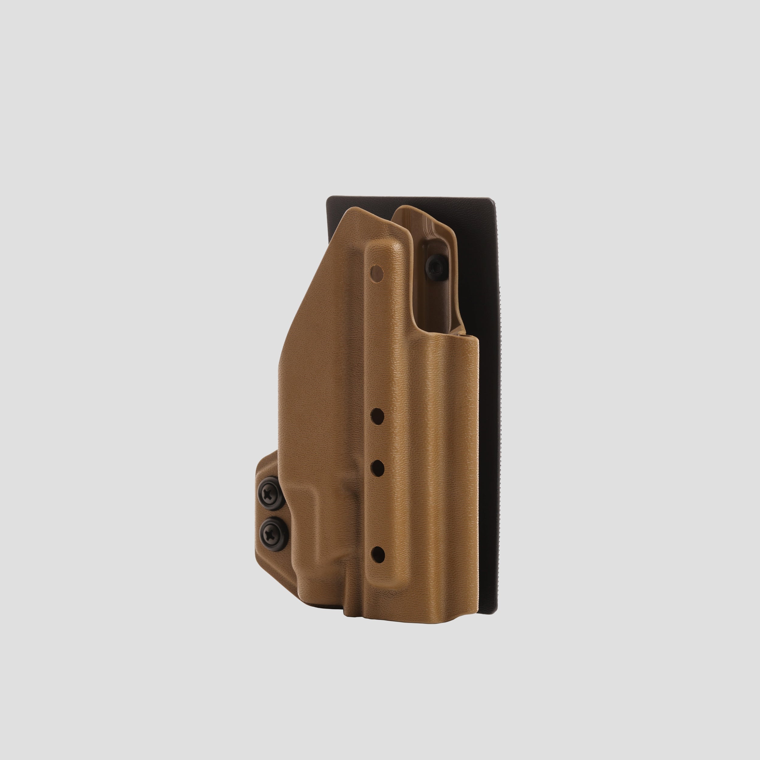 KYDEX HOLSTER WITH VELCRO® HOOK ATTACHMENT PANEL (LIGHT BEARING) COYOTE BROWN