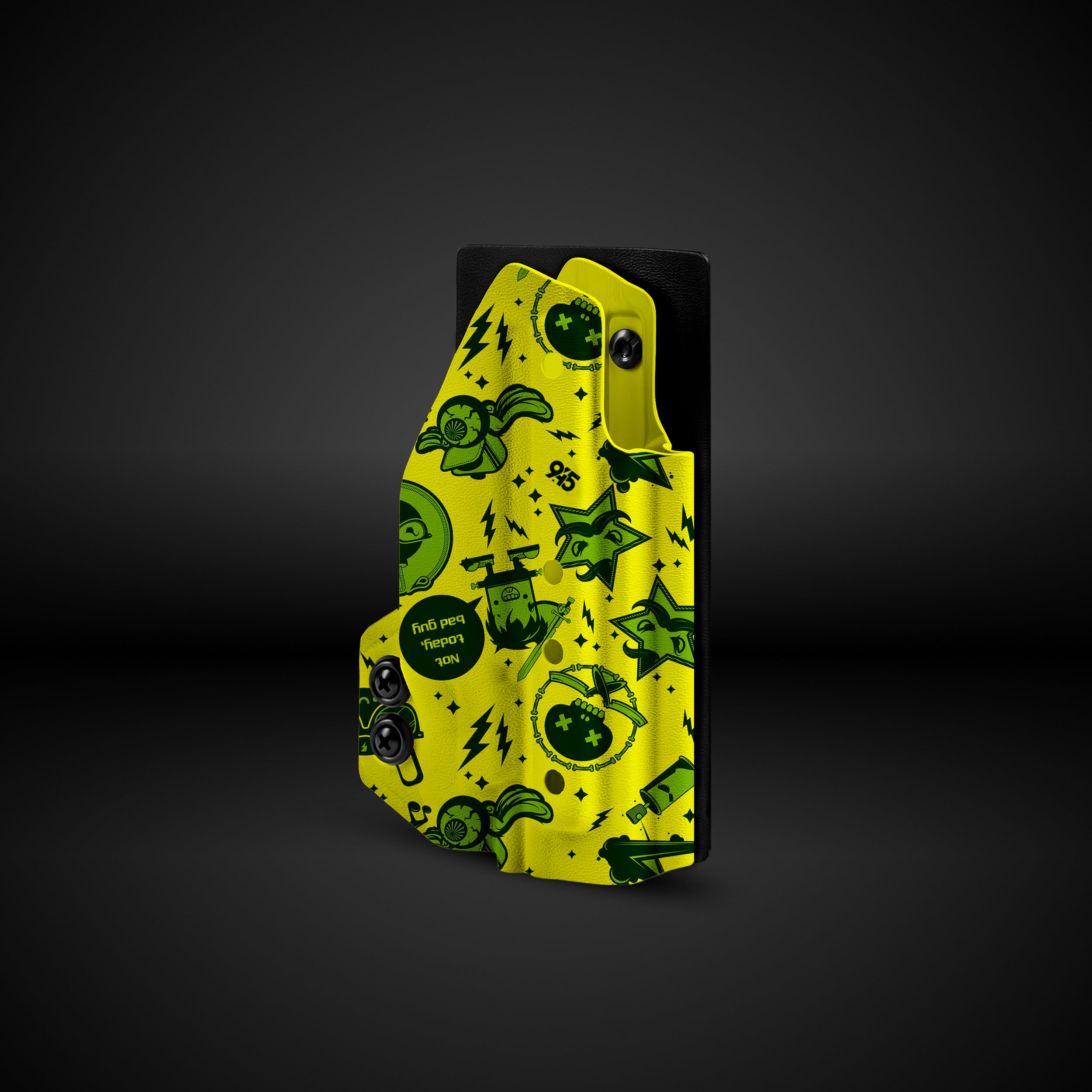 Kydex Holster With Velcro Hook Attachment Panel Toxic Canary