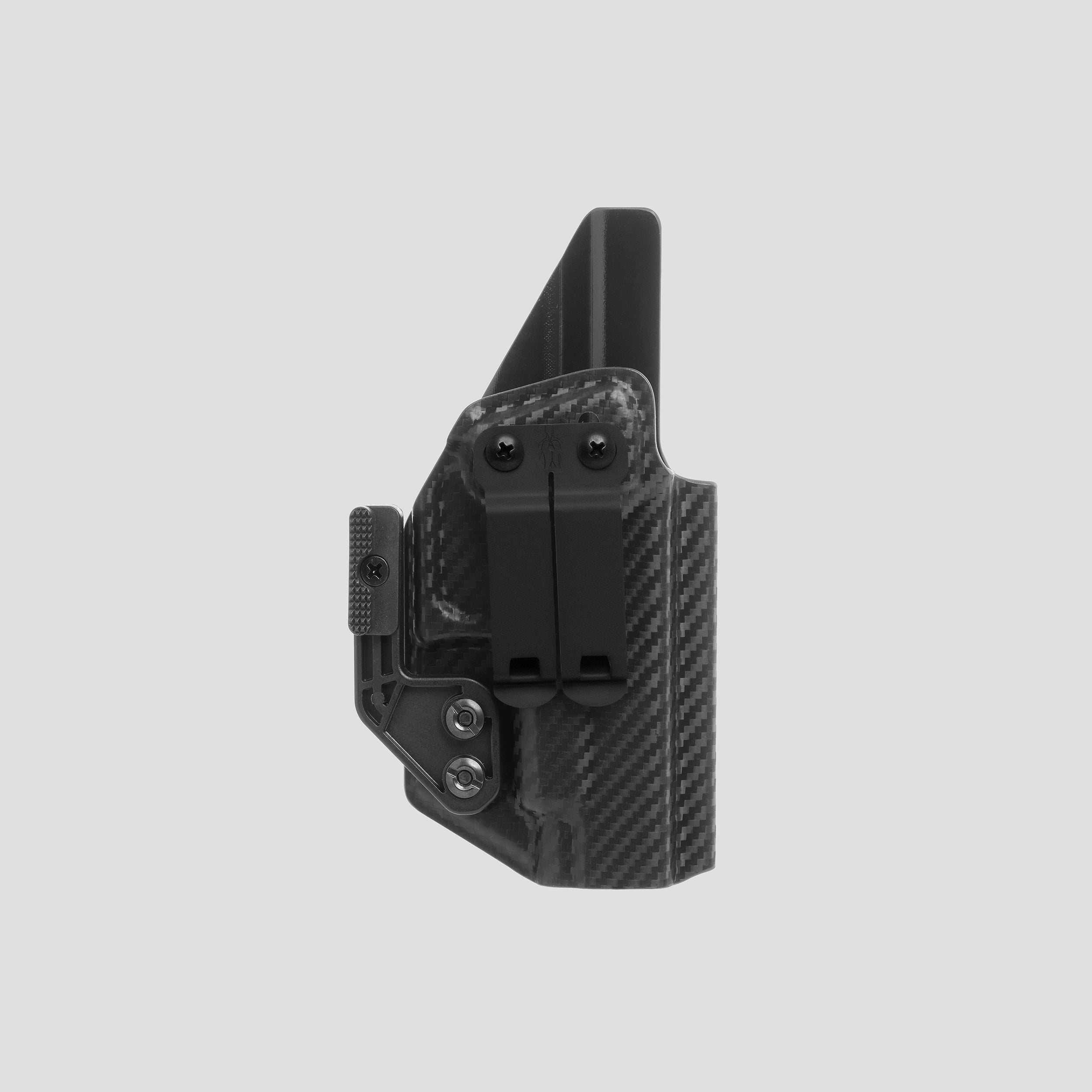 KYDEX HOLSTERS INSIDE THE WAISTBAND (IWB) (NO LIGHT/LASER) BLACK CARBONFIBER