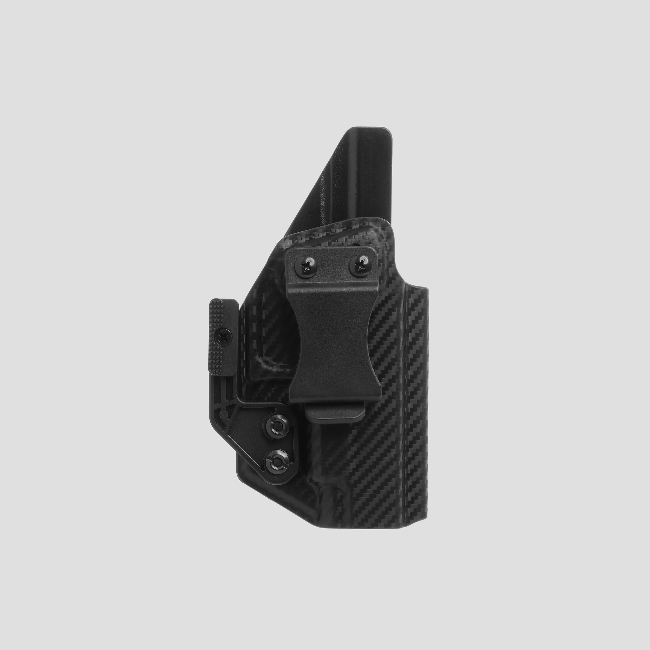 KYDEX HOLSTERS INSIDE THE WAISTBAND (IWB) (NO LIGHT/LASER) BLACK CARBONFIBER