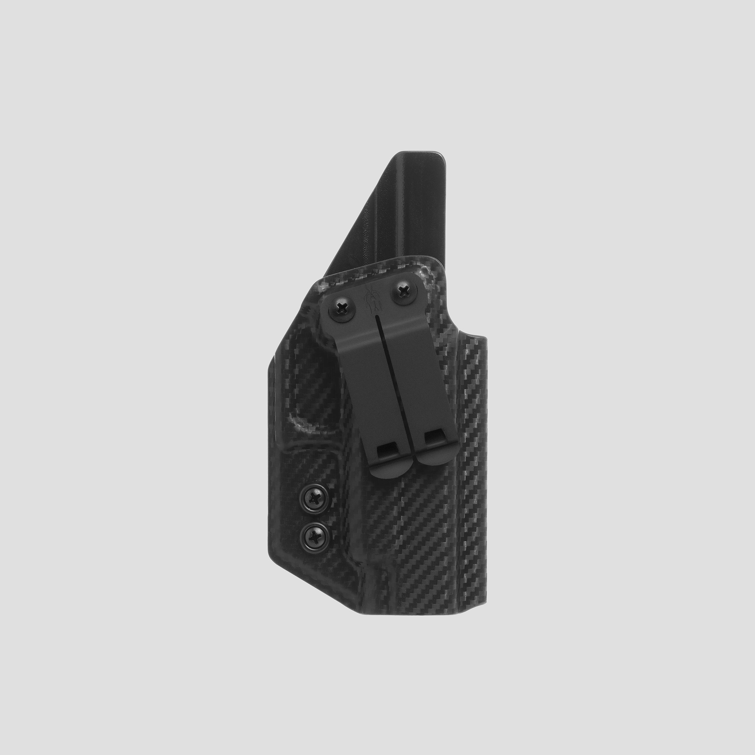 KYDEX HOLSTERS INSIDE THE WAISTBAND (IWB) (NO LIGHT/LASER) BLACK CARBONFIBER