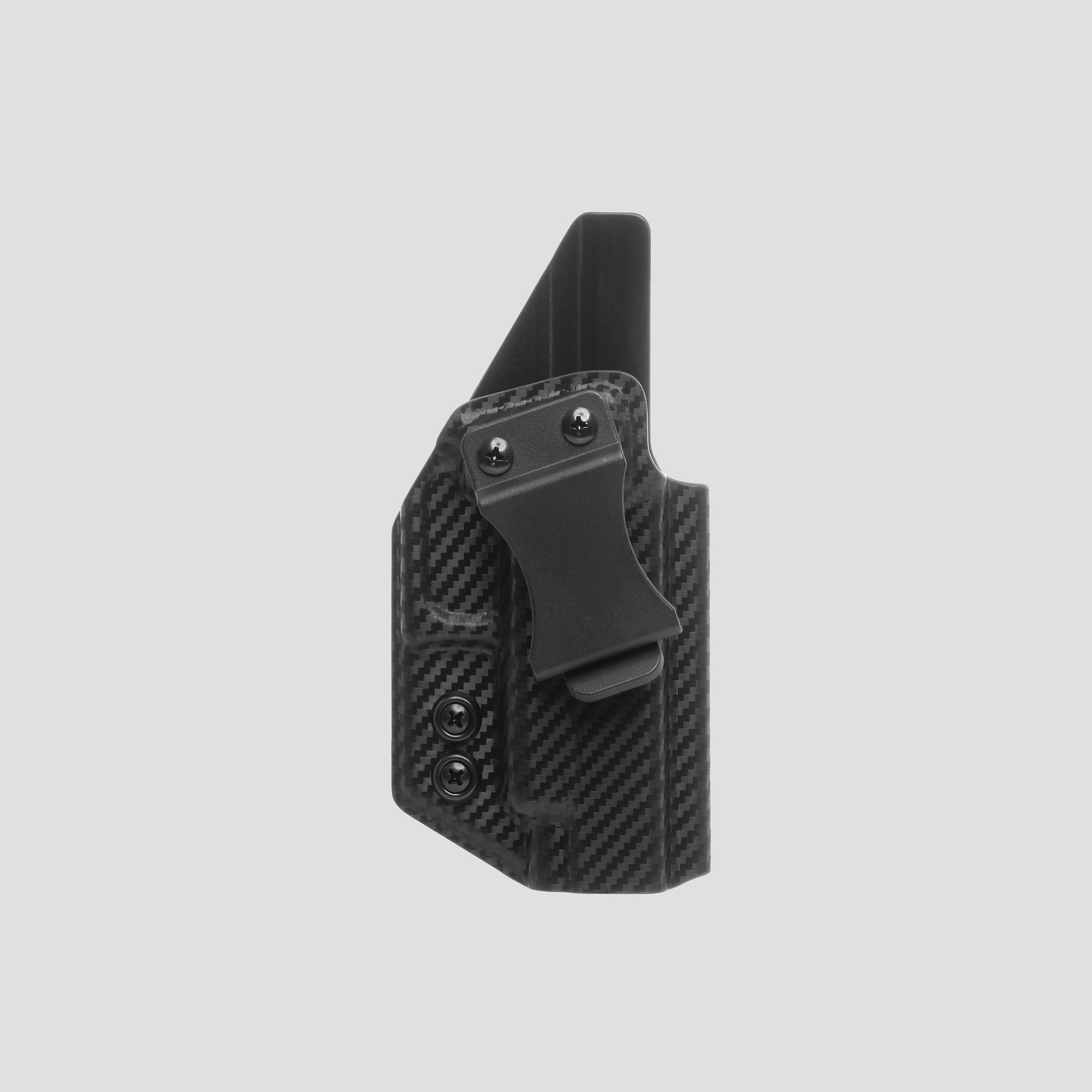 KYDEX HOLSTERS INSIDE THE WAISTBAND (IWB) (NO LIGHT/LASER) BLACK CARBONFIBER