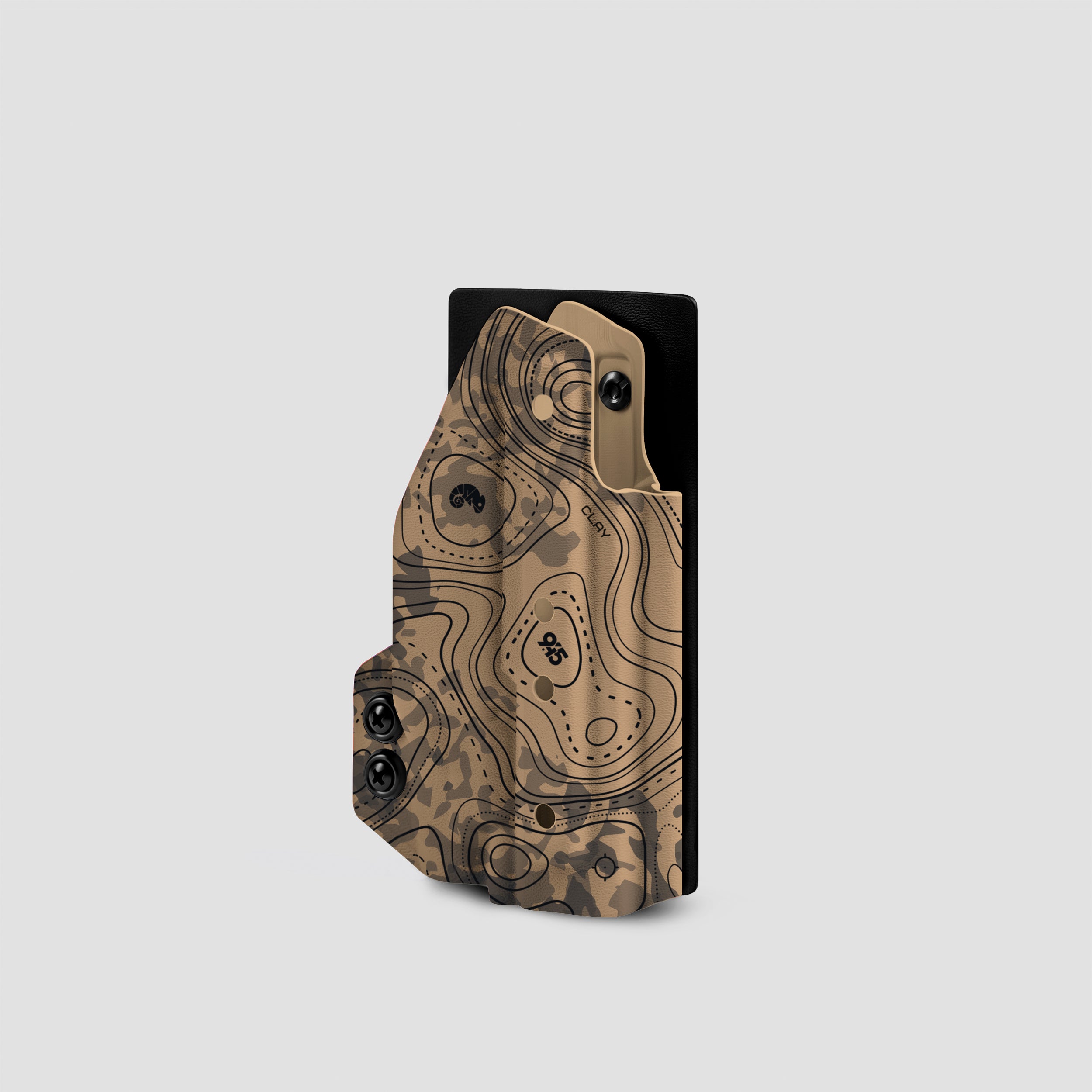 KYDEX HOLSTER WITH VELCRO® HOOK ATTACHMENT PANEL (LIGHT BEARING) TOPO CLAY