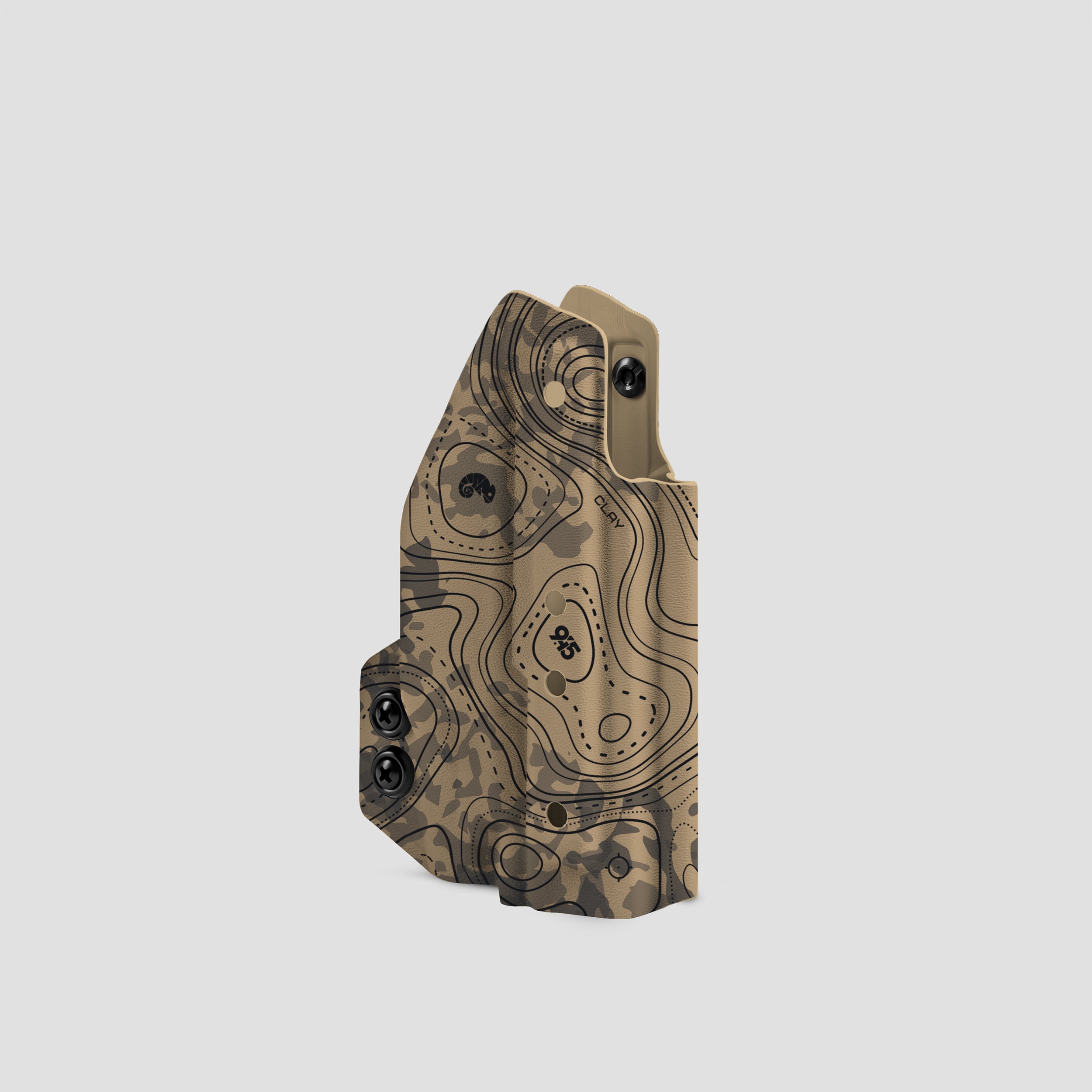 KYDEX HOLSTER WITH CHEST HOLSTER PANEL (LIGHT BEARING) TOPO CLAY