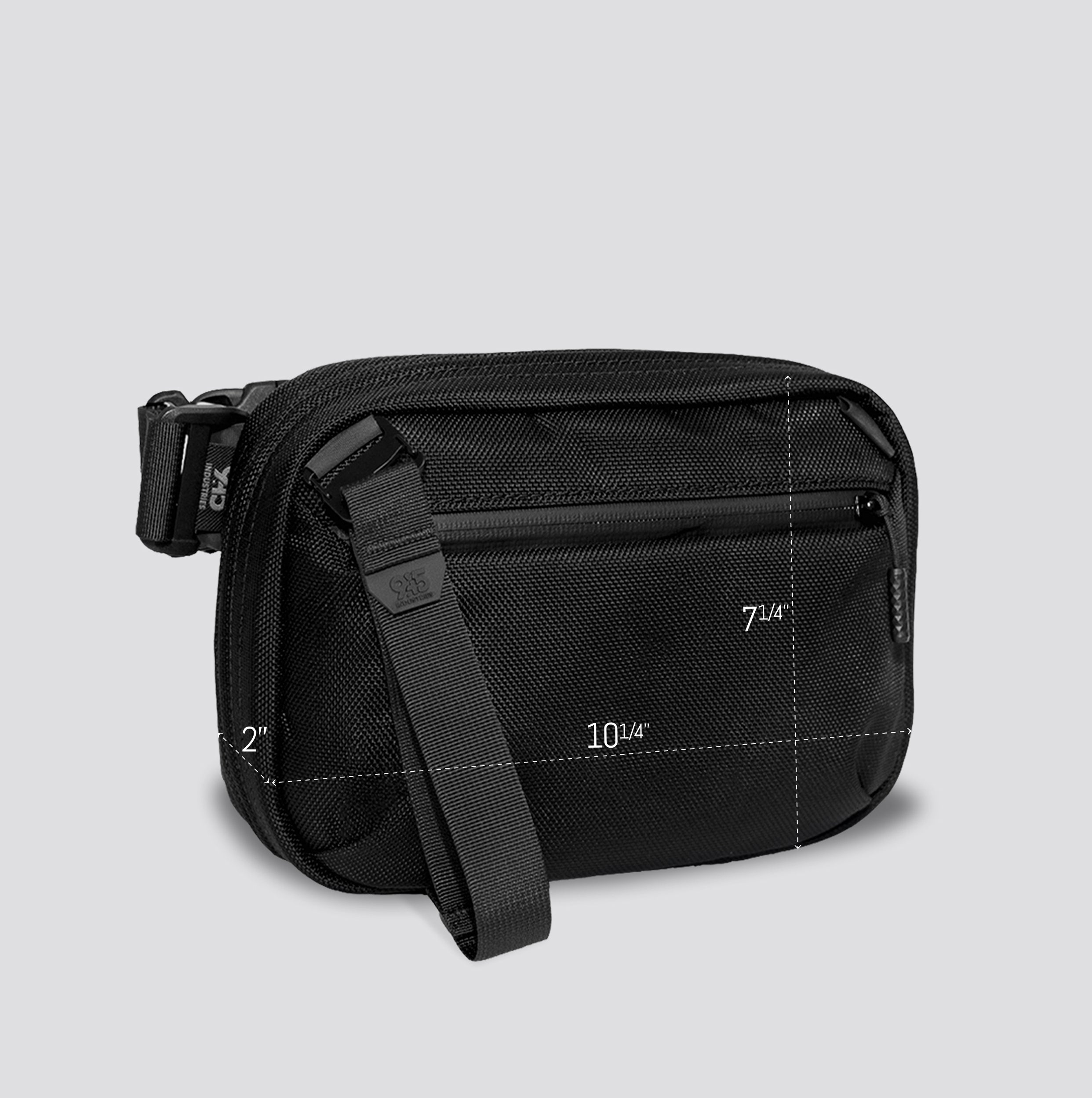 QAP Magnetic [Full Size] Concealment Bag Ballistic Black With Kydex Holster