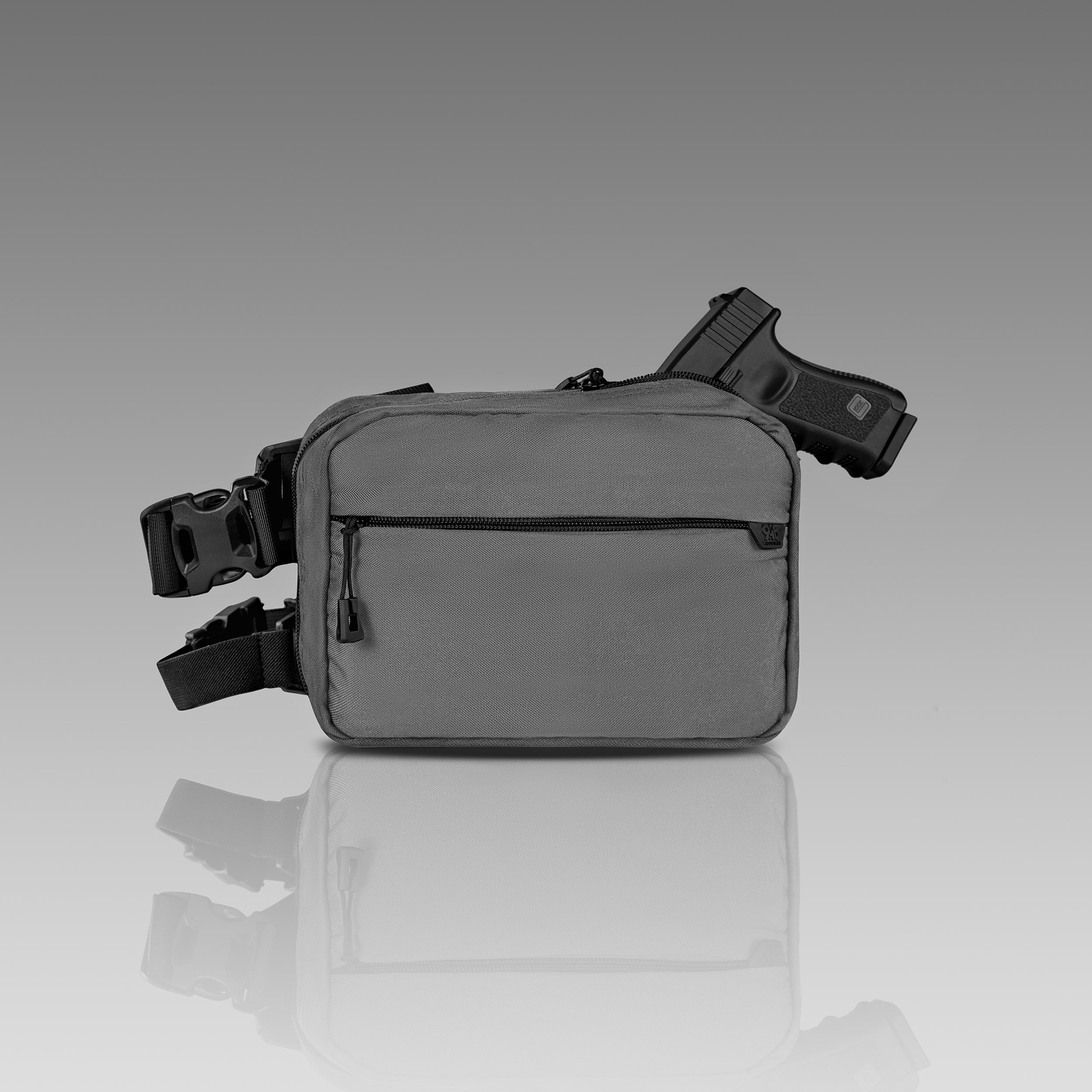 QAPX CORDURA® CONCEALMENT BAG (X-LARGE) GUNMETAL GRAY WITH KYDEX HOLSTER