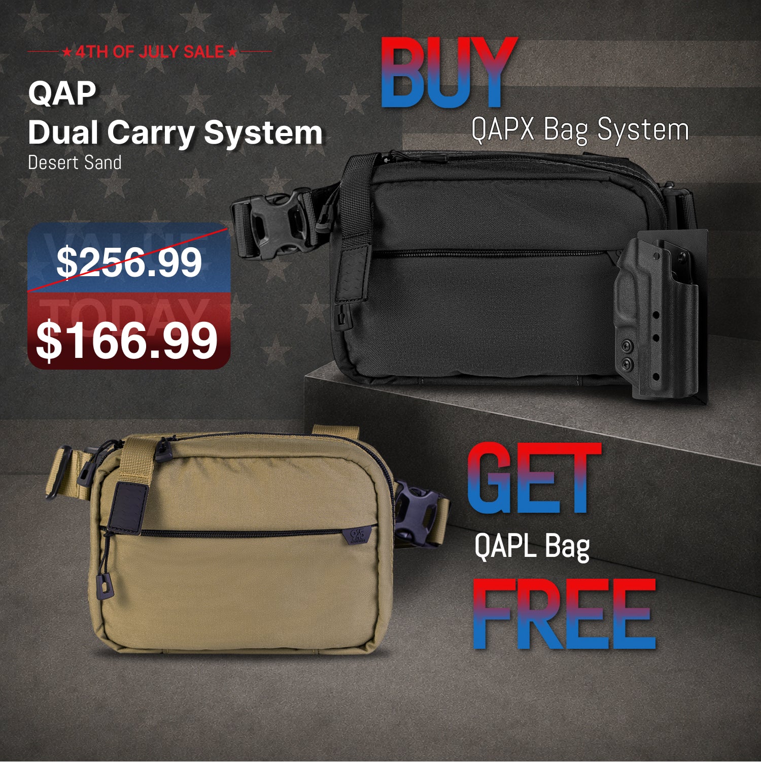 QAP Dual Carry System (Desert Sand)