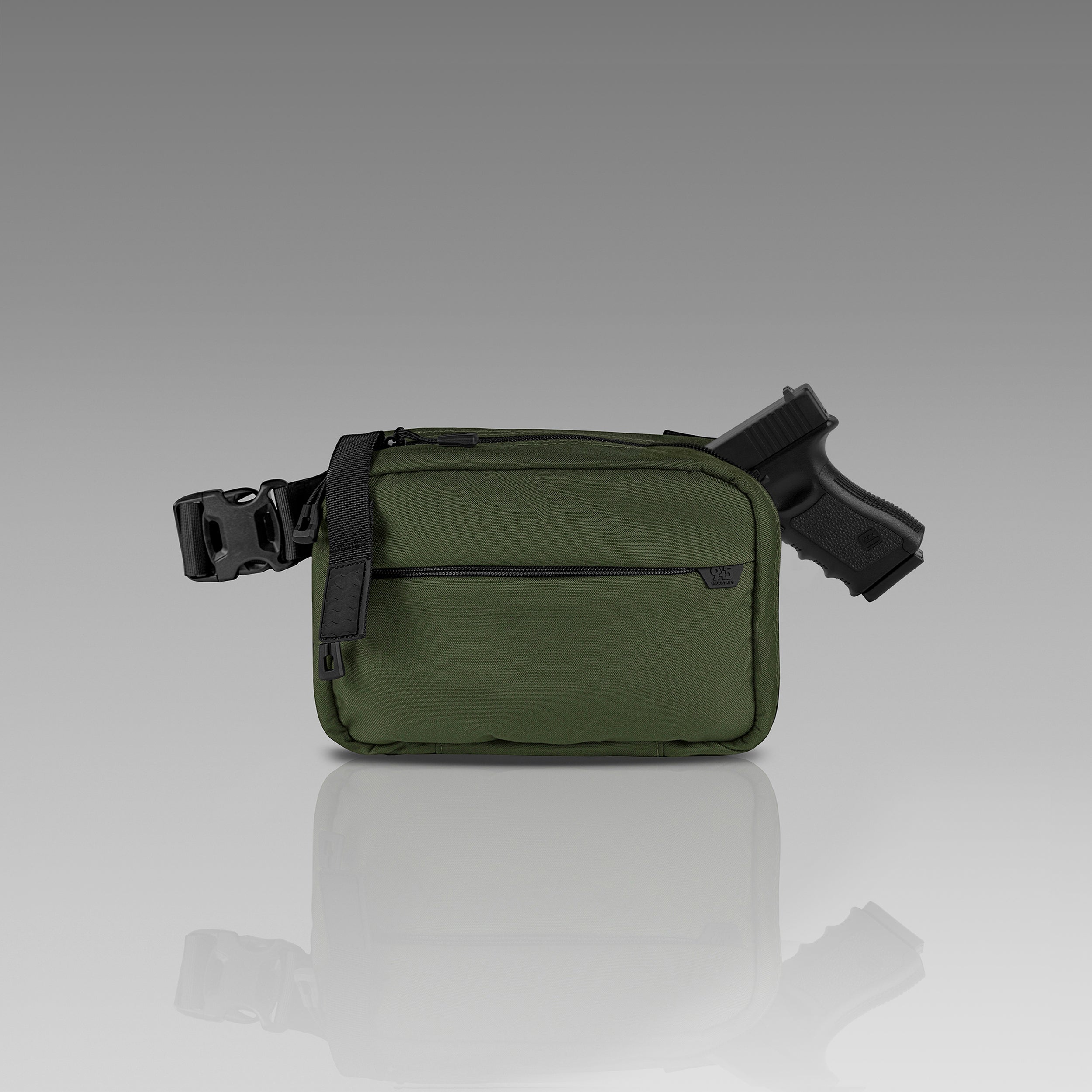 QAPL CORDURA® CONCEALMENT BAG (LARGE) CAMO GREEN WITH KYDEX HOLSTER