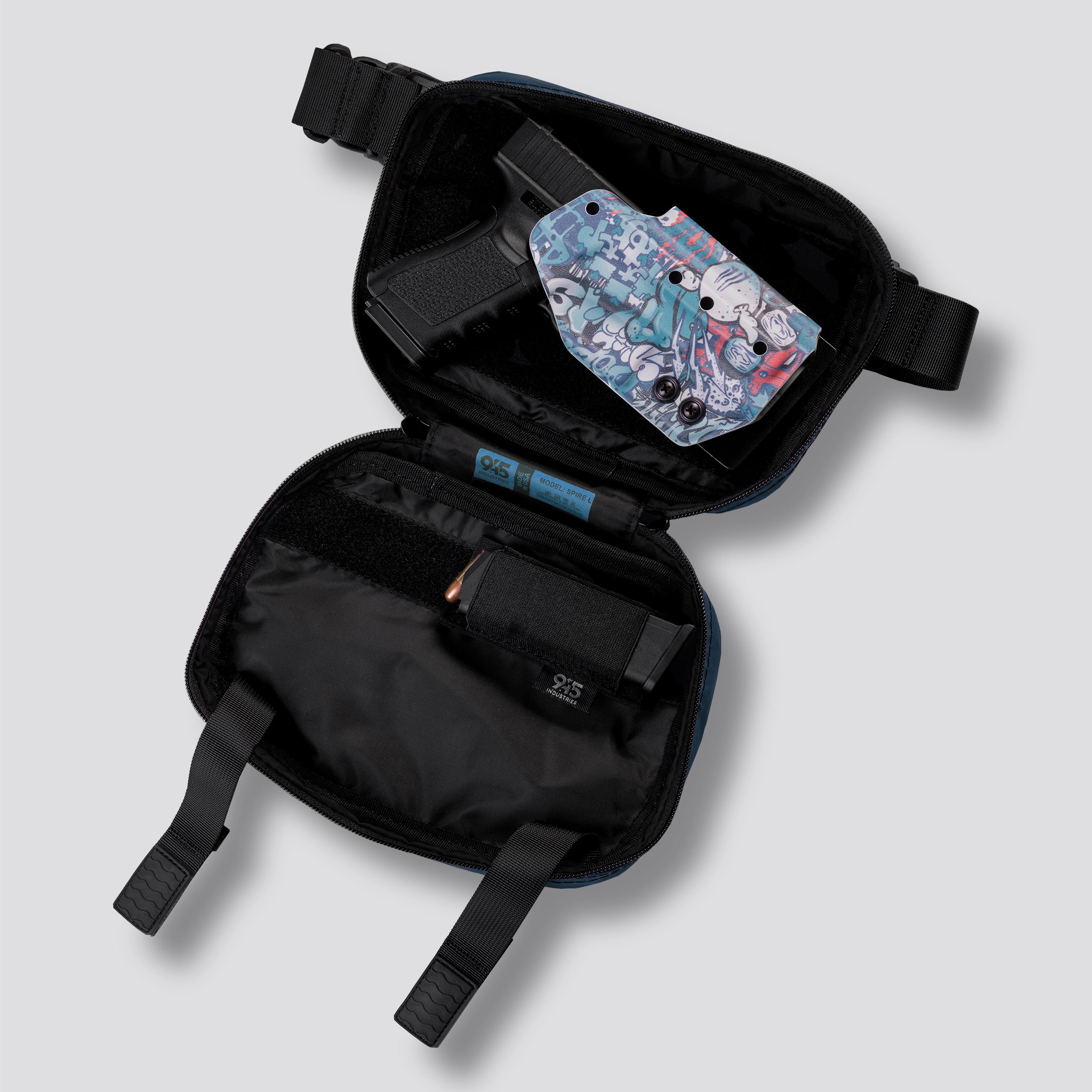 QAPL LOW PROFILE X-Pac® Deep Blue Concealment Bag (LARGE) WITH KYDEX HOLSTER