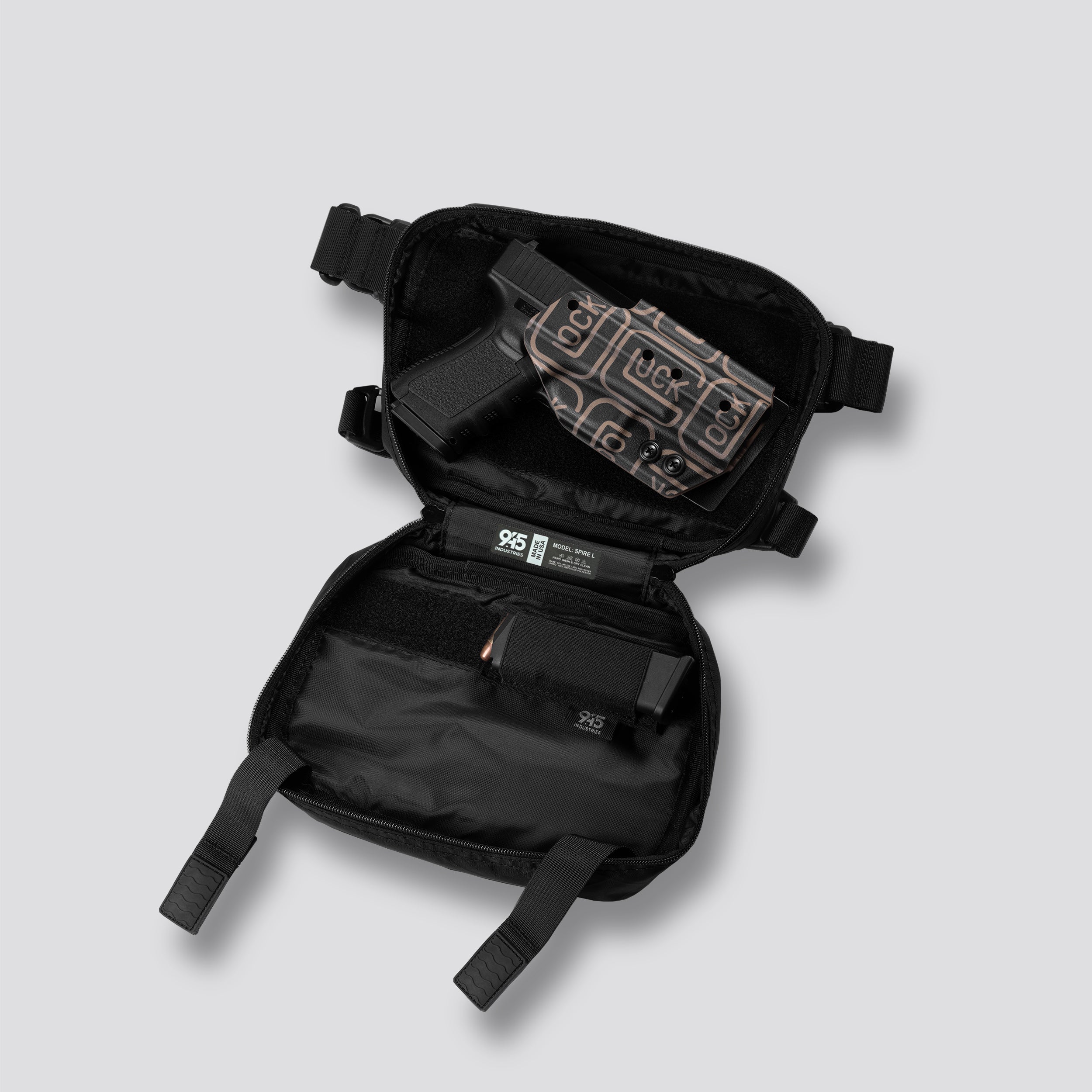 QAPL LOW PROFILE X-Pac® Black Concealment Bag (LARGE) WITH KYDEX HOLSTER