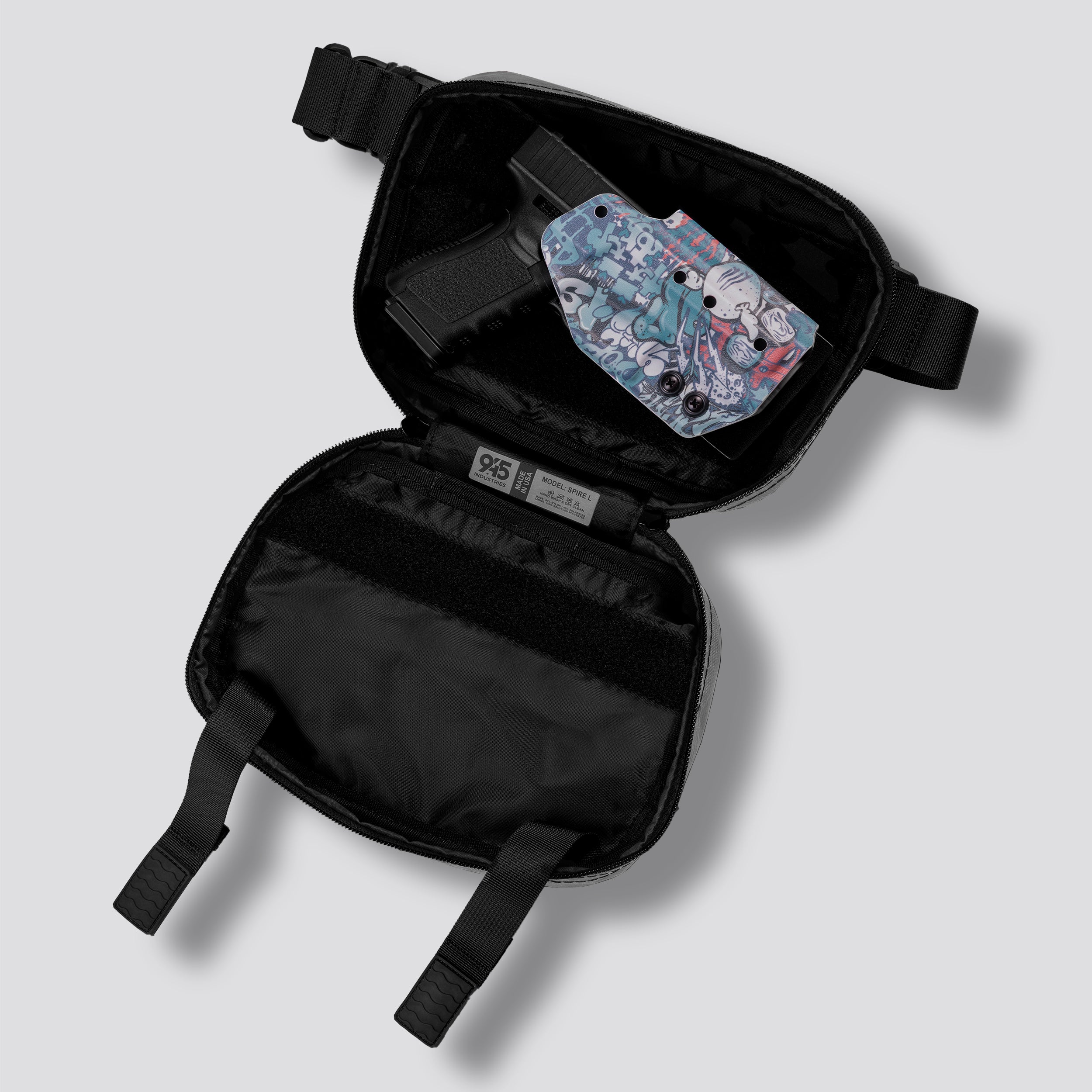 QAPL LOW PROFILE X-Pac® Slate Concealment Bag (LARGE) WITH KYDEX HOLSTER