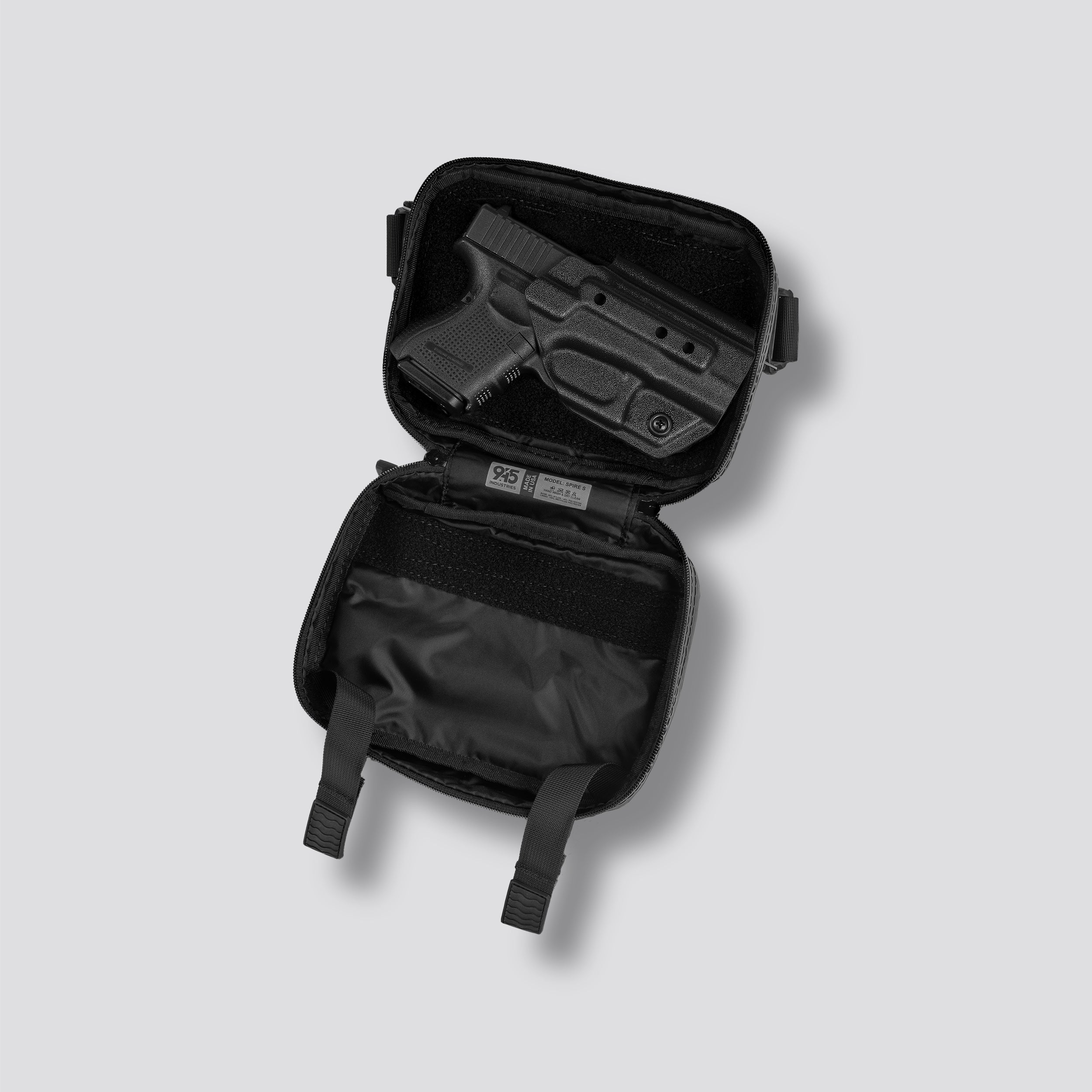 QAPS LOW PROFILE X-Pac® Slate Concealment Bag (SMALL) WITH KYDEX HOLSTER