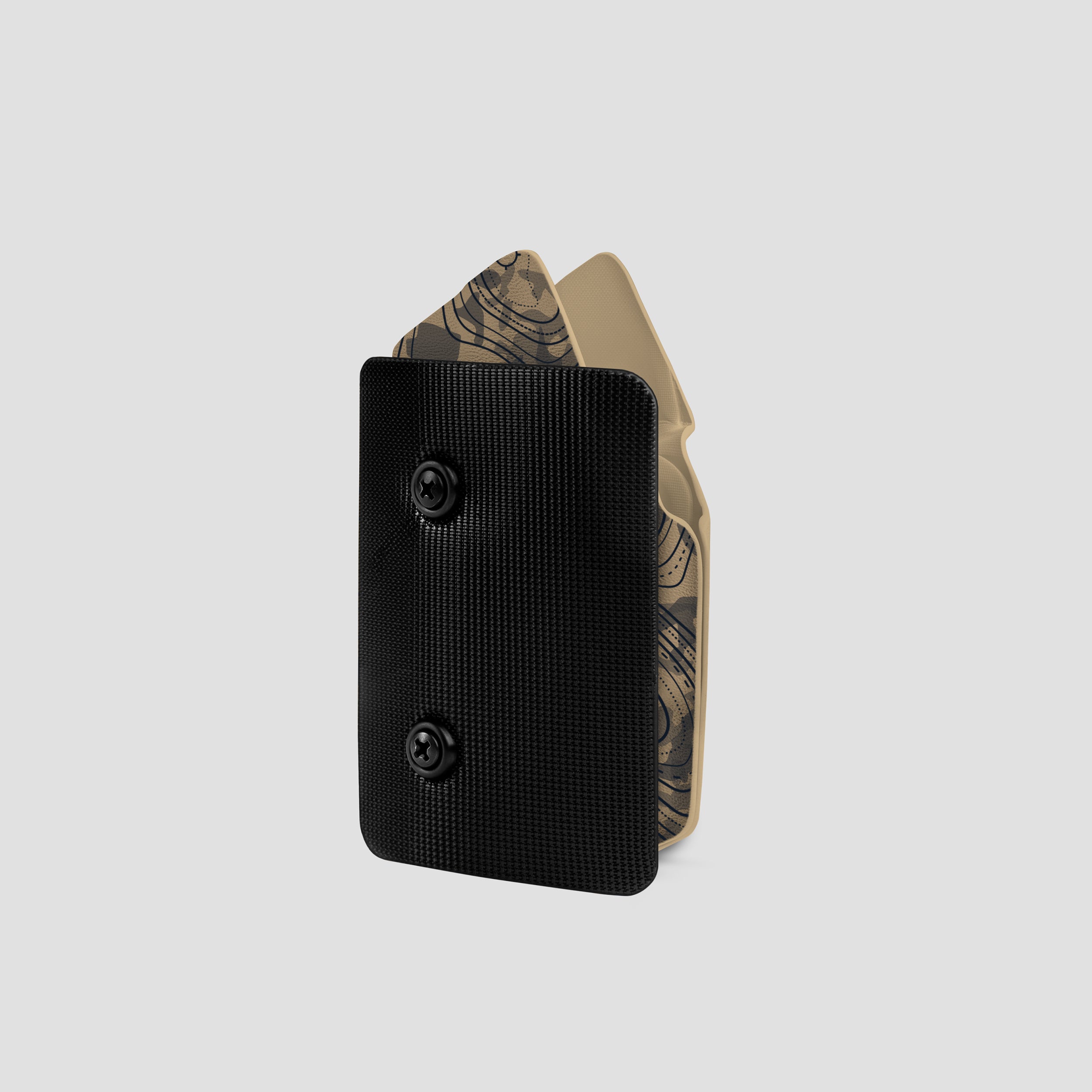 KYDEX HOLSTER WITH VELCRO® HOOK ATTACHMENT PANEL (NO LIGHT/LASER) TOPO CLAY