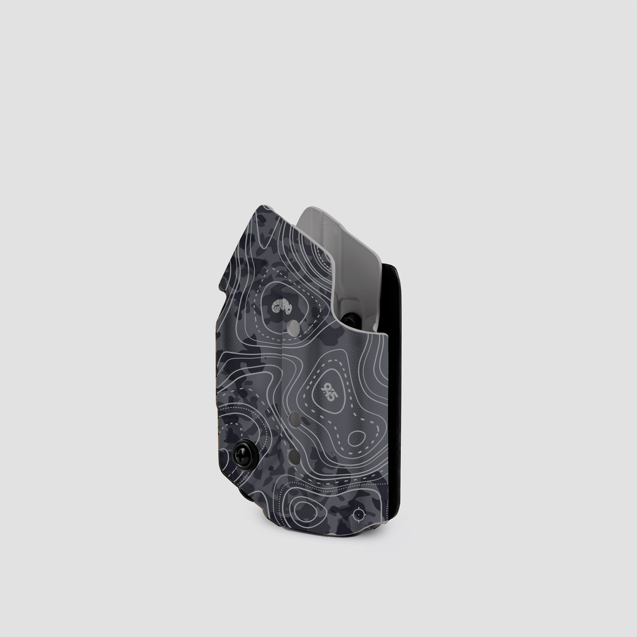 KYDEX HOLSTER WITH VELCRO® HOOK ATTACHMENT PANEL (NO LIGHT/LASER) TOPO SLATE