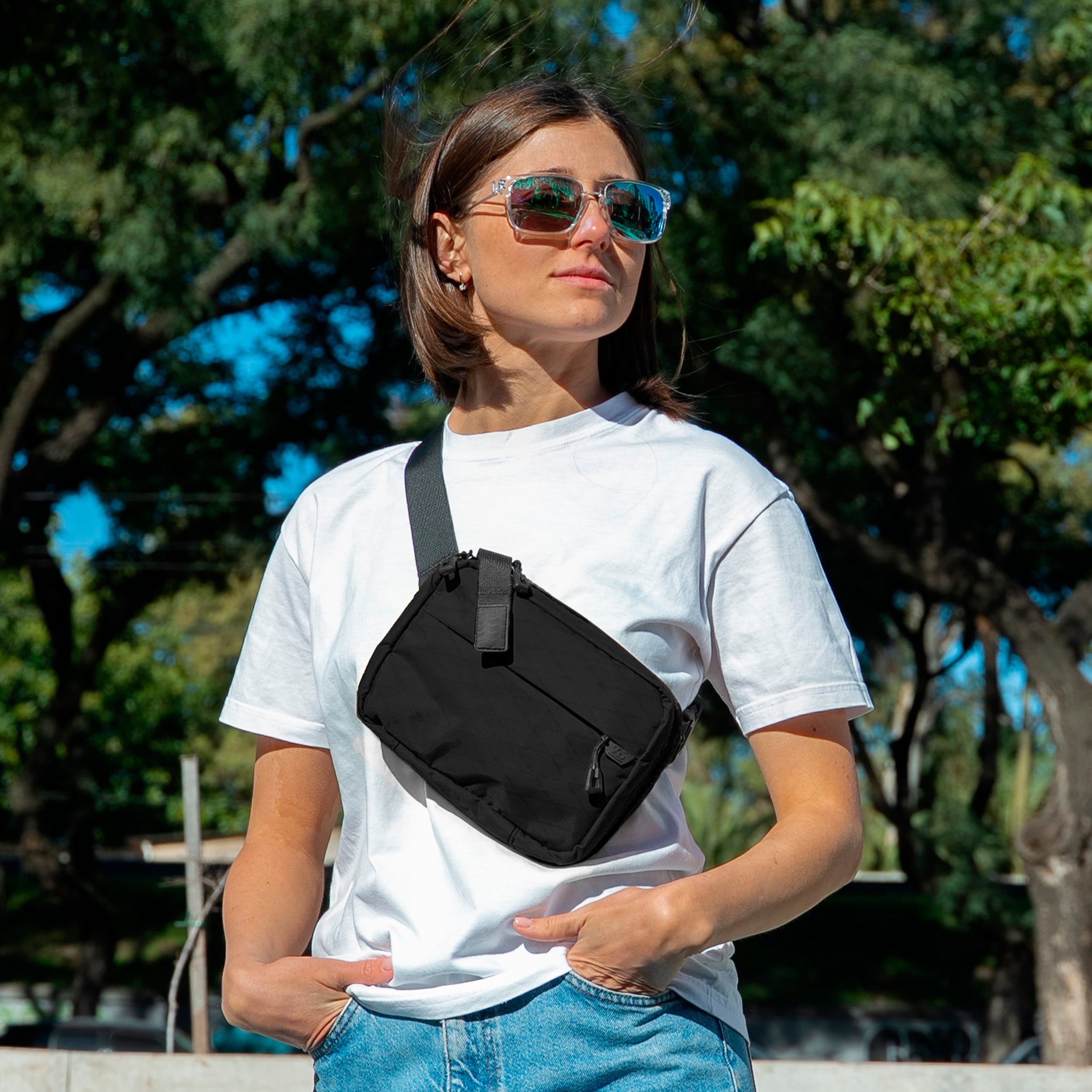 QAPS LOW PROFILE X-Pac® Black Concealment Bag (SMALL) WITH KYDEX HOLSTER