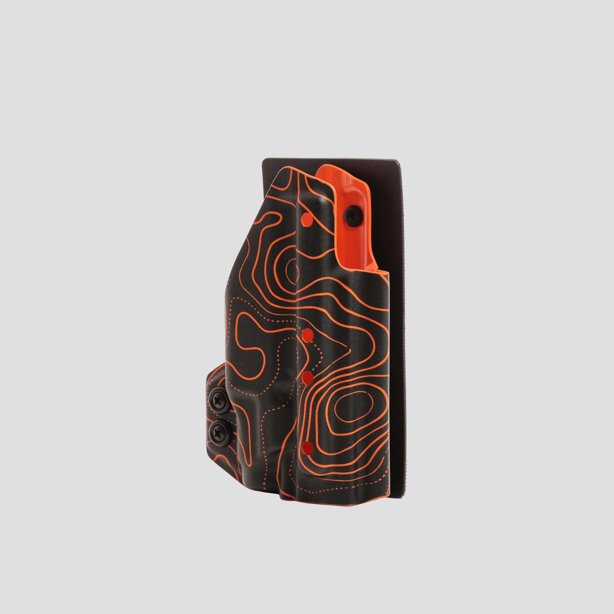 KYDEX HOLSTER WITH VELCRO® HOOK ATTACHMENT PANEL (LIGHT BEARING) TOPO AURORA ORANGE