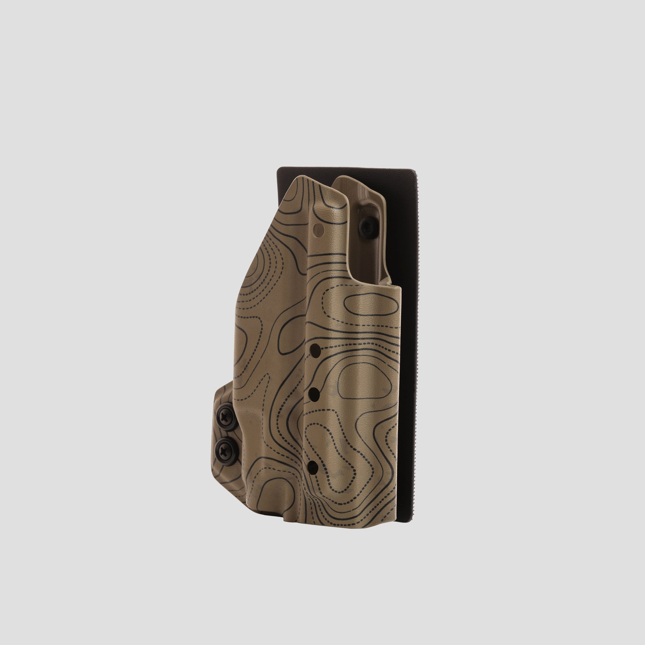 KYDEX HOLSTER WITH VELCRO® HOOK ATTACHMENT PANEL (LIGHT BEARING) TOPO HAZE