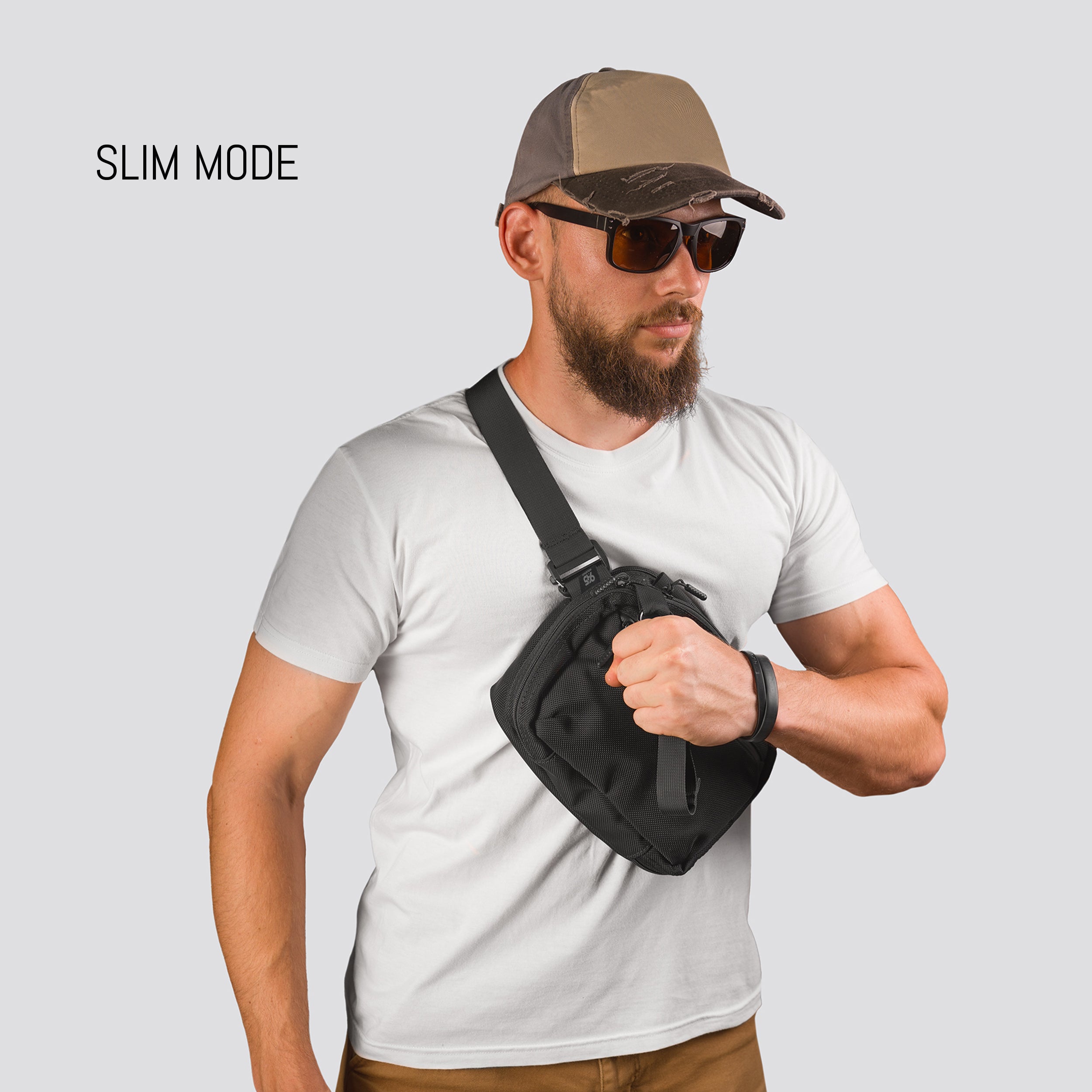 MORPH EXPANDABLE CONCEALMENT BAG BALLISTIC NYLON BLACK WITH KYDEX HOLSTER