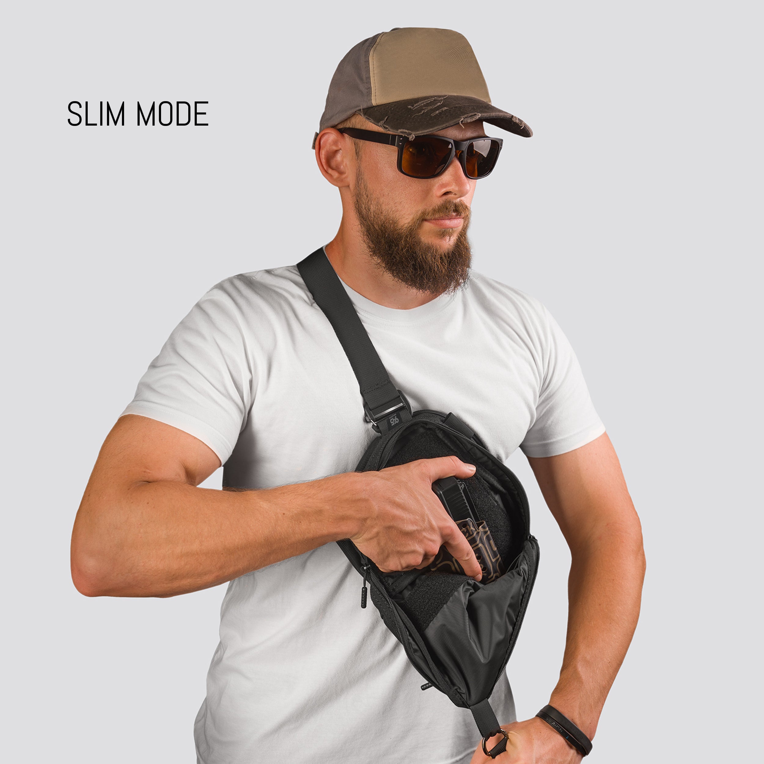 MORPH EXPANDABLE CONCEALMENT BAG BALLISTIC NYLON BLACK WITH KYDEX HOLSTER
