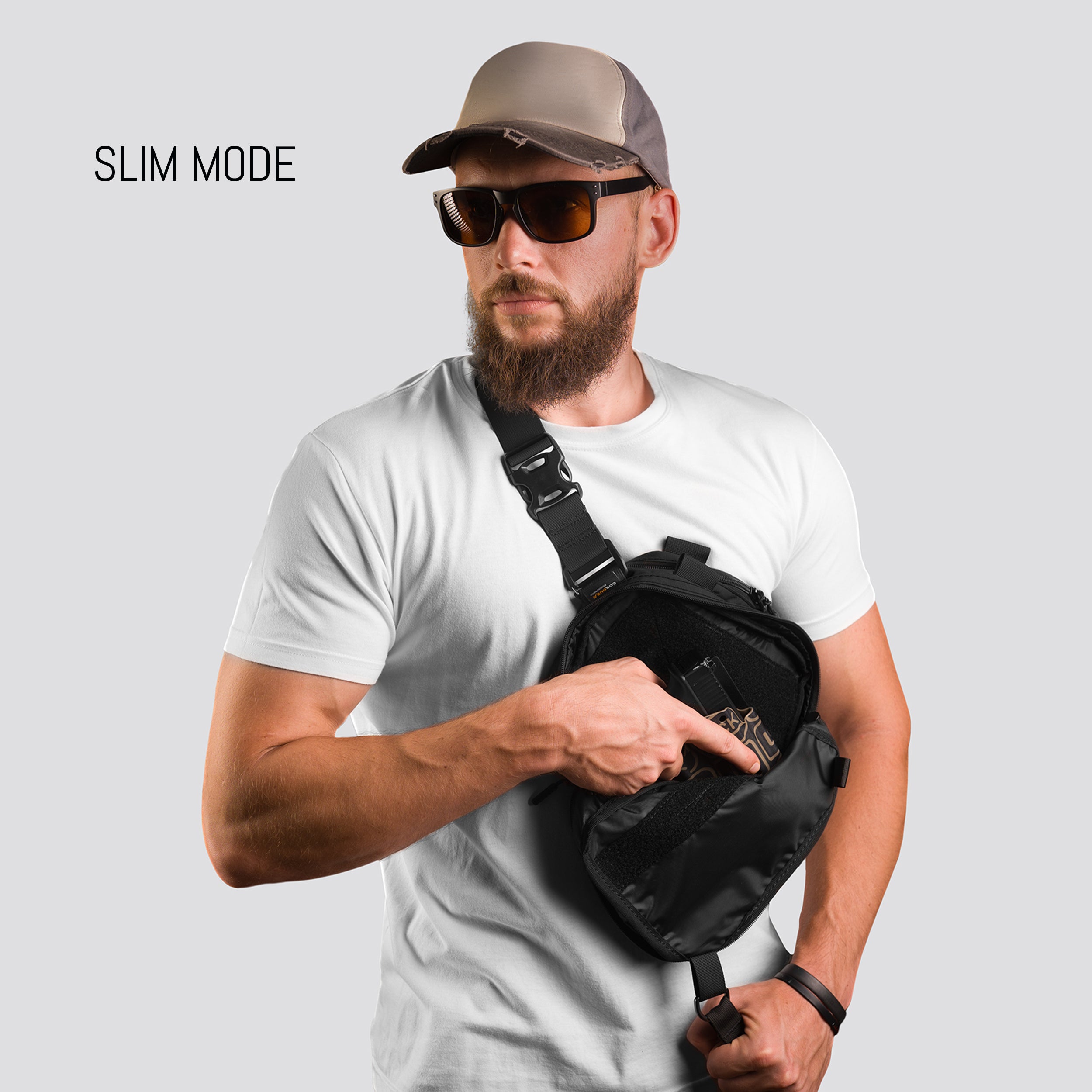 MORPH EXPANDABLE CONCEALMENT BAG CORDURA® BLACK WITH KYDEX HOLSTER