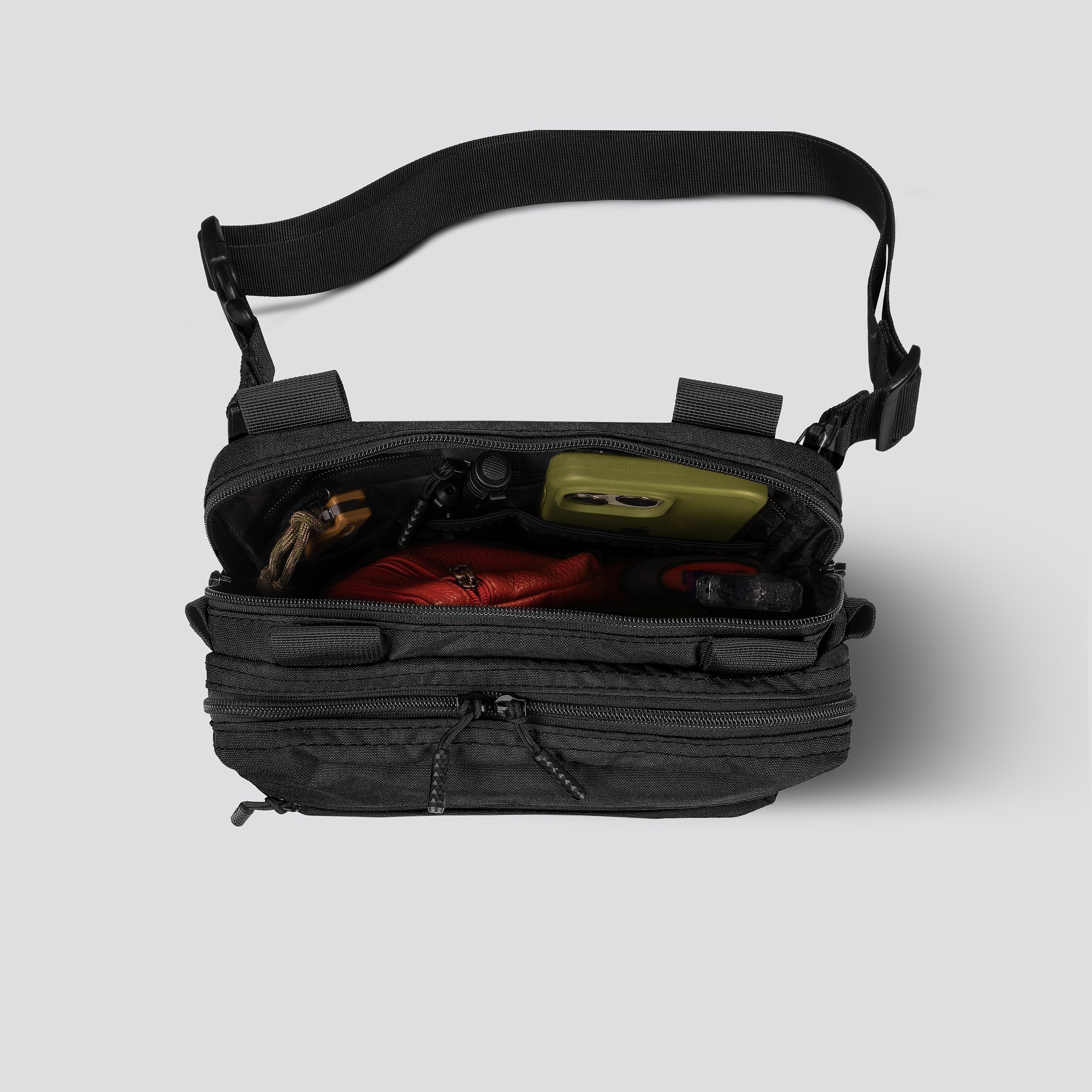 MORPH EXPANDABLE CONCEALMENT BAG CORDURA® BLACK WITH KYDEX HOLSTER