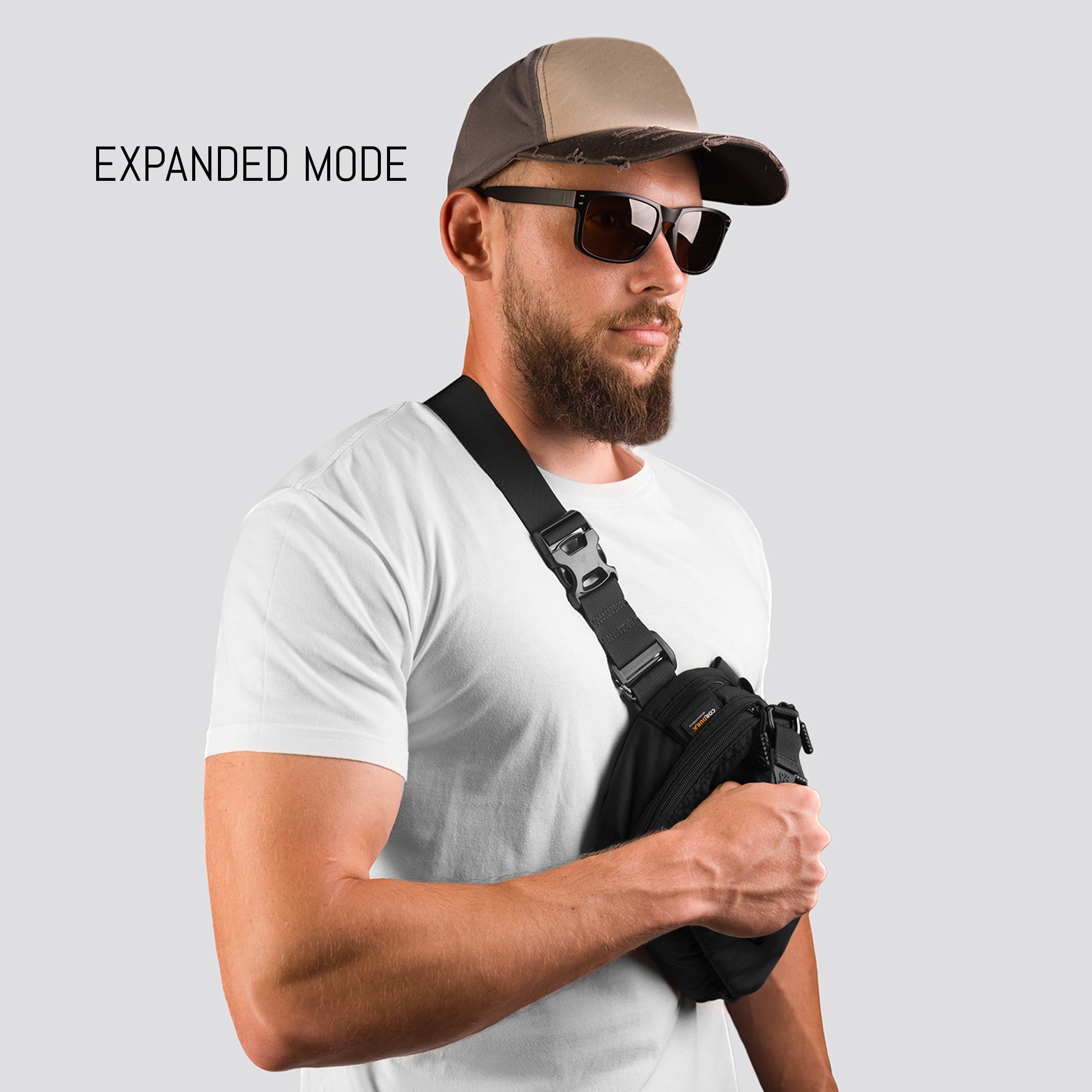 MORPH EXPANDABLE CONCEALMENT BAG CORDURA® BLACK WITH KYDEX HOLSTER