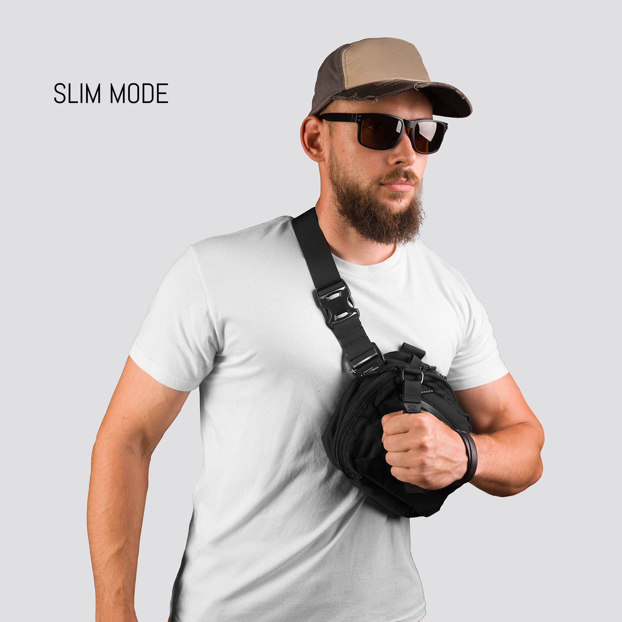 MORPH EXPANDABLE CONCEALMENT BAG CORDURA® BLACK WITH KYDEX HOLSTER