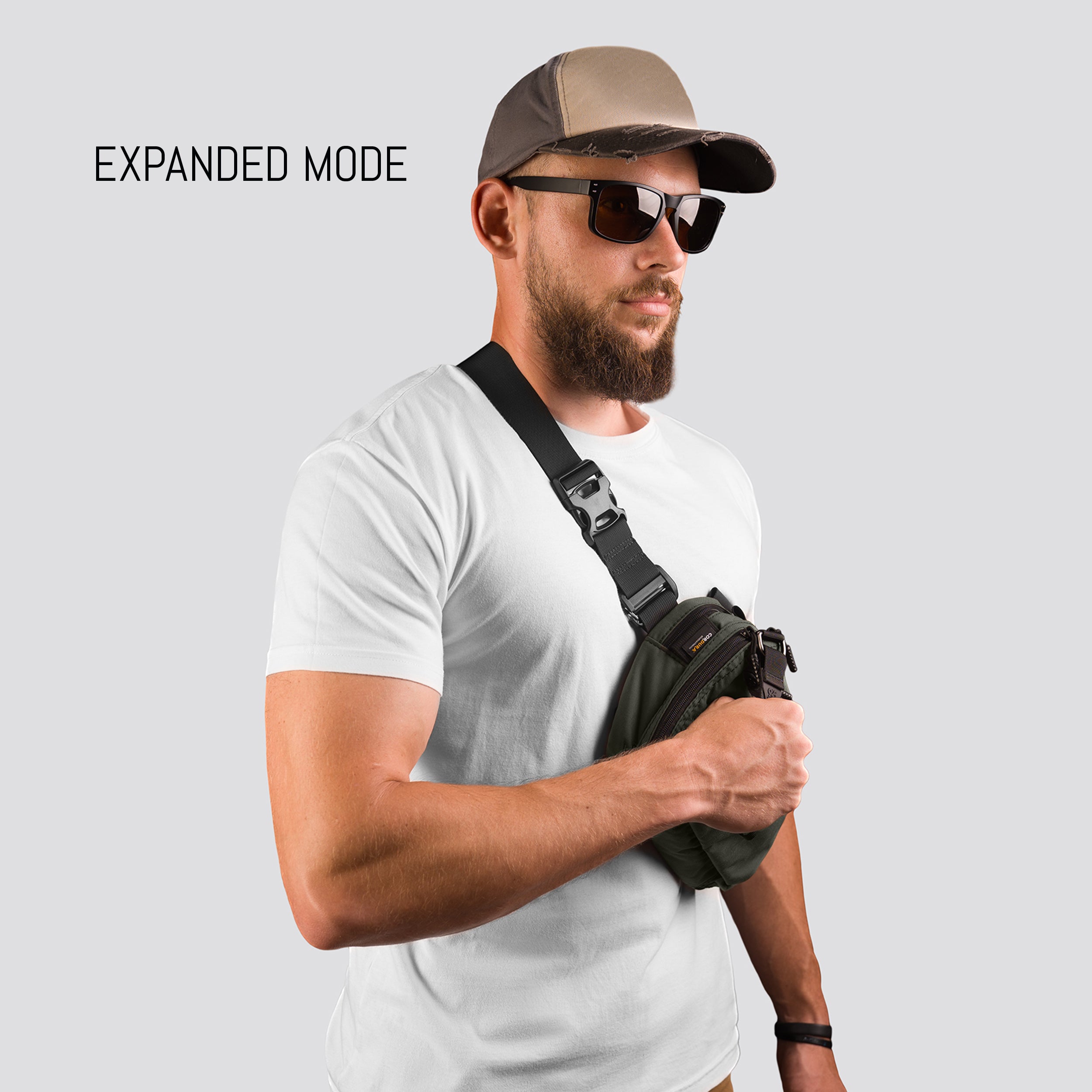 MORPH EXPANDABLE CONCEALMENT BAG CORDURA® RANGER GREEN WITH KYDEX HOLSTER