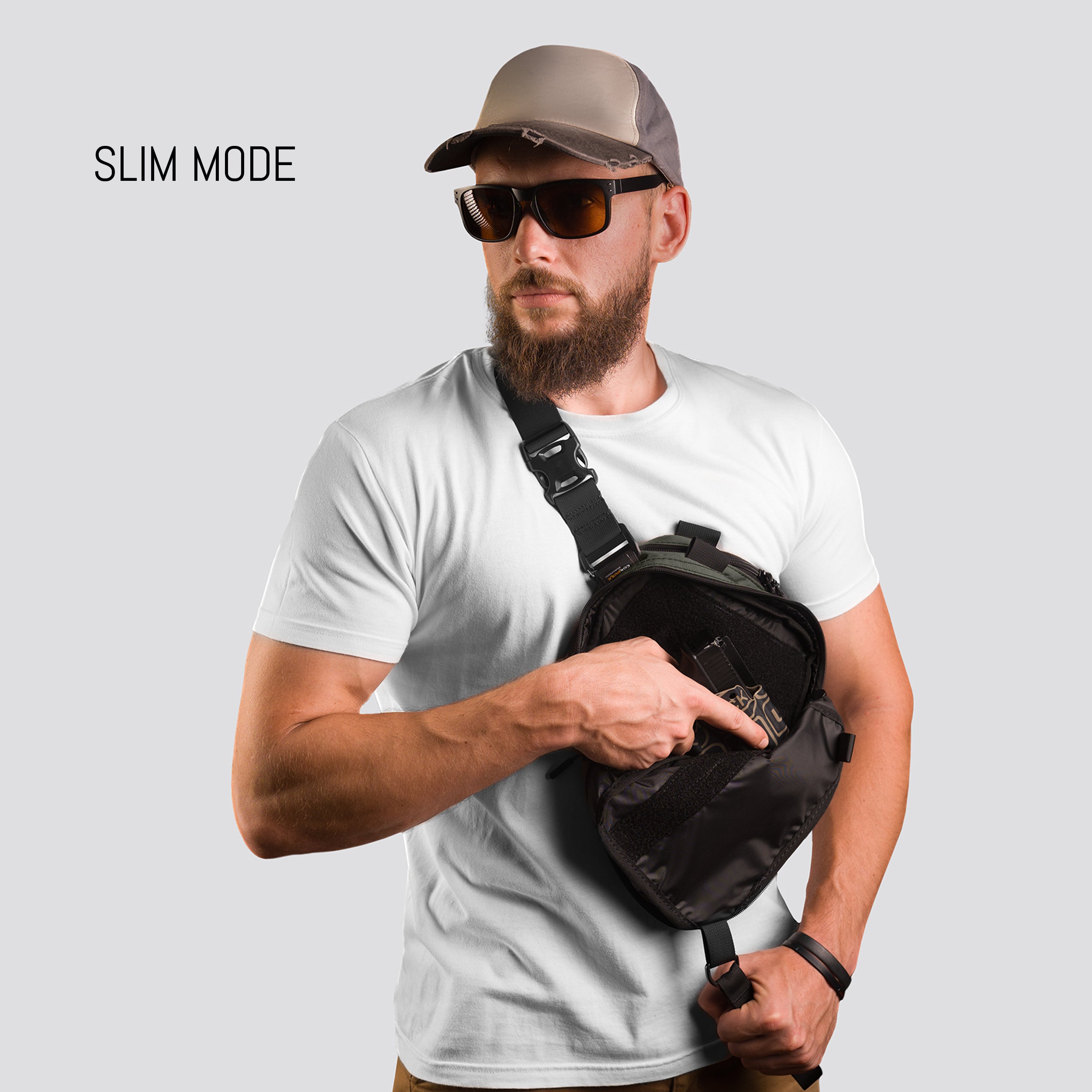 MORPH EXPANDABLE CONCEALMENT BAG CORDURA® RANGER GREEN WITH KYDEX HOLSTER