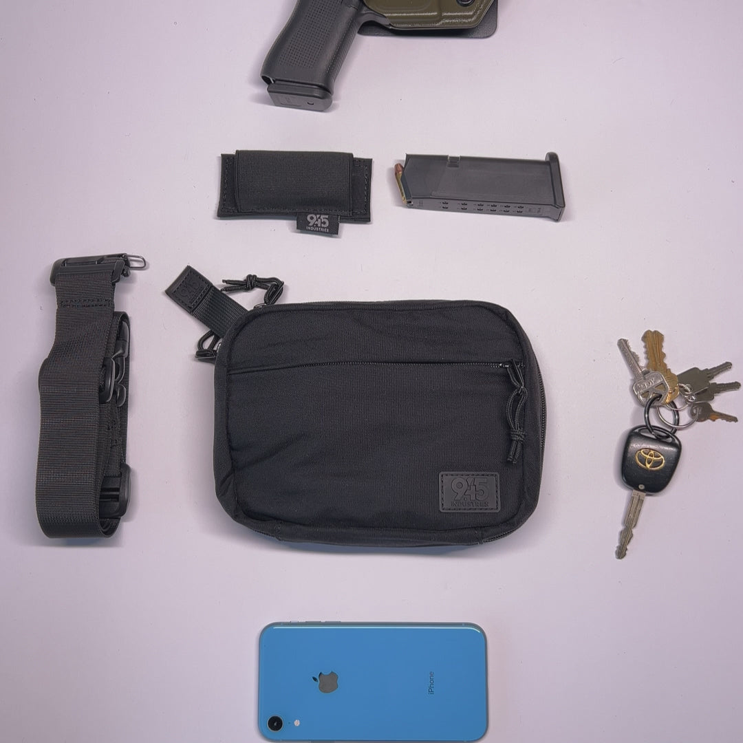QAPS Low Profile Cordura® Concealed Carry EDC Bag – Small Black
